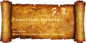 Feinsilber Nanetta névjegykártya